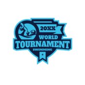 Tournament World  Swimming logo template